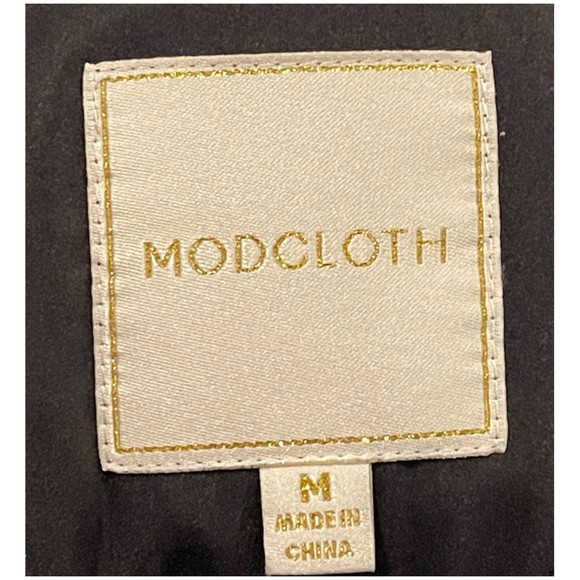 MODCLOTH Tulle Embroidered Sleeveless Rose Black Midi Dress - Picture 4 of 10